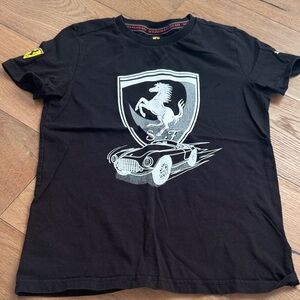 Puma/Ferrari Black Kids Short Sleeve Tee
